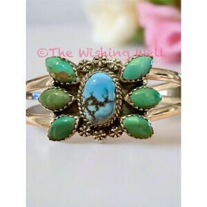 Wow! Golden Hills Turquoise & Sonoran Gold Turquoise Cuff Bracelet